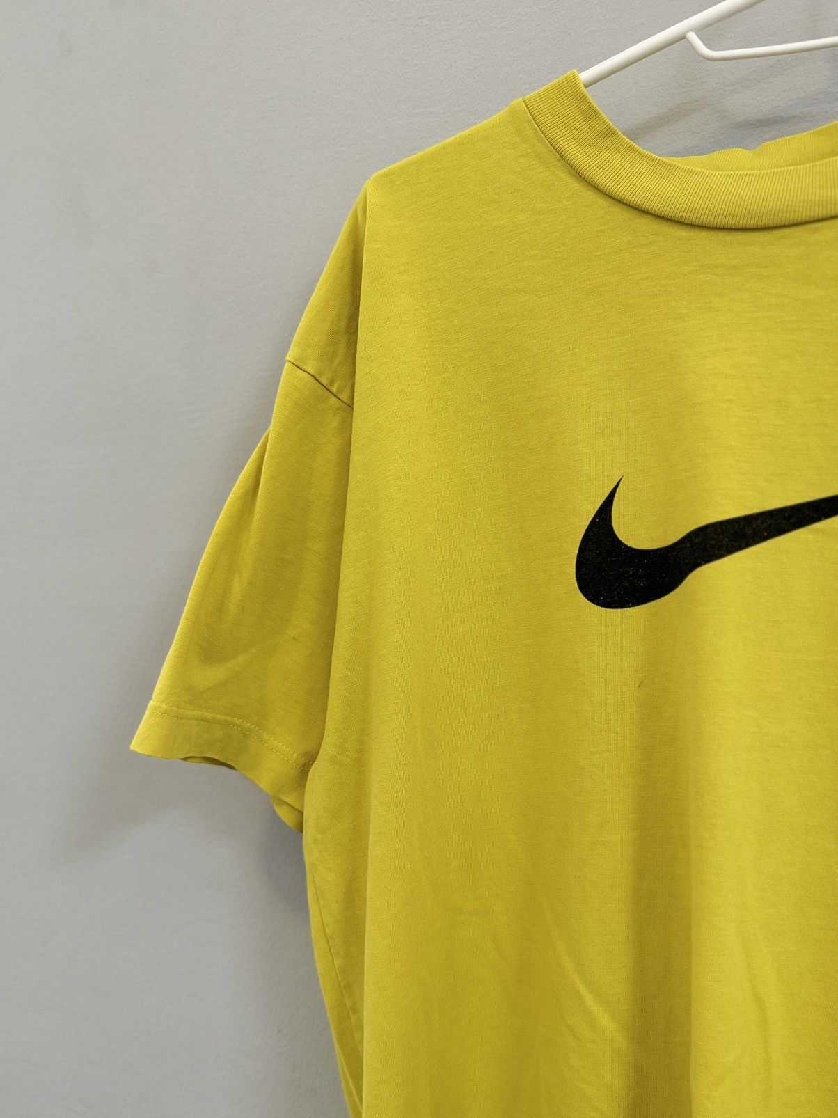 Nike × Vintage 90s Nike Vintage Big Center Swoosh Striped T-shirt Rare Size US M / EU 48-50 / 2 - 4 Thumbnail