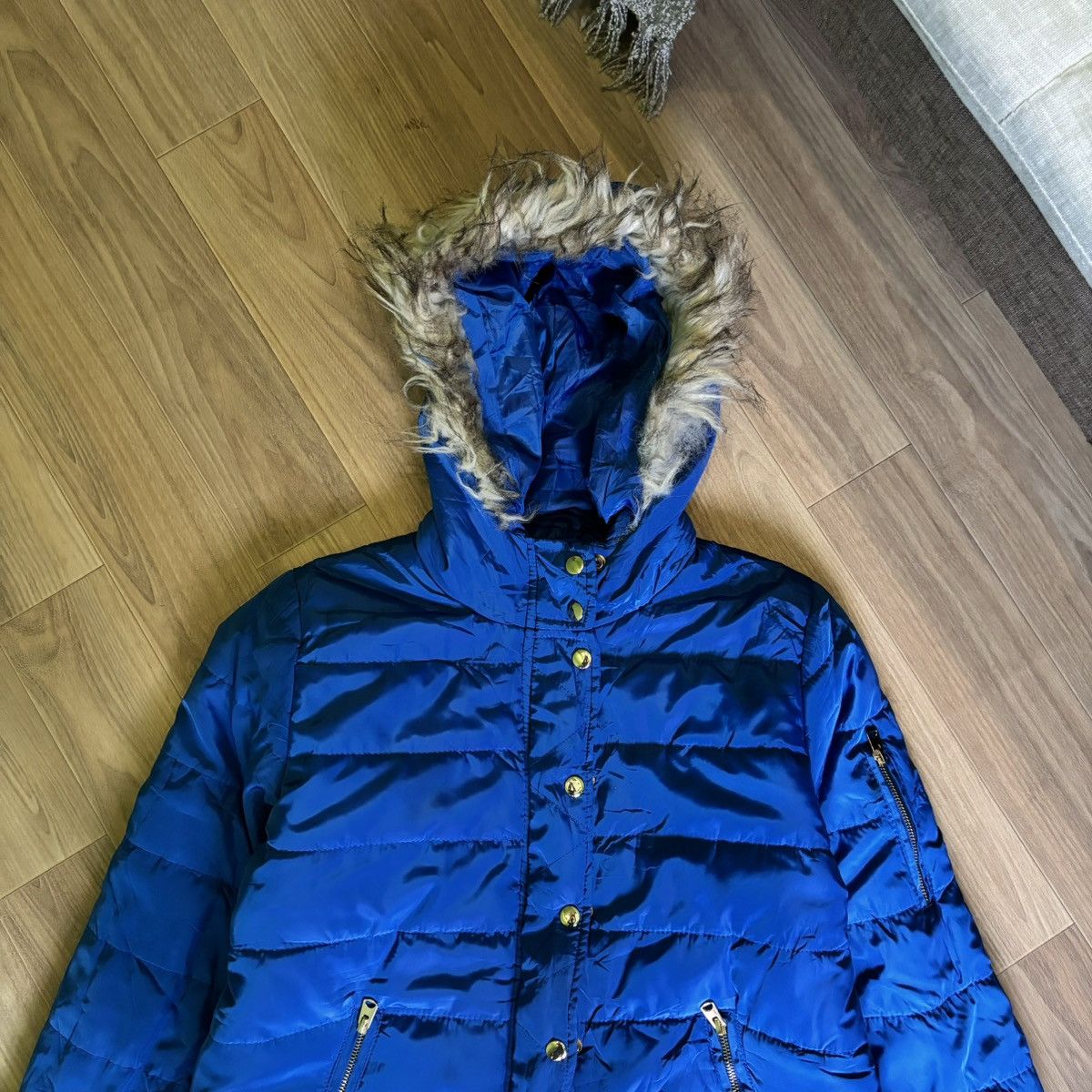 If Six Was Nine × Issey Miyake × Le Grande Bleu (L.G.B.) Thread supply Fur jacket down puffer LGB ifsixwasnine Size L / US 10 / IT 46 - 5 Thumbnail