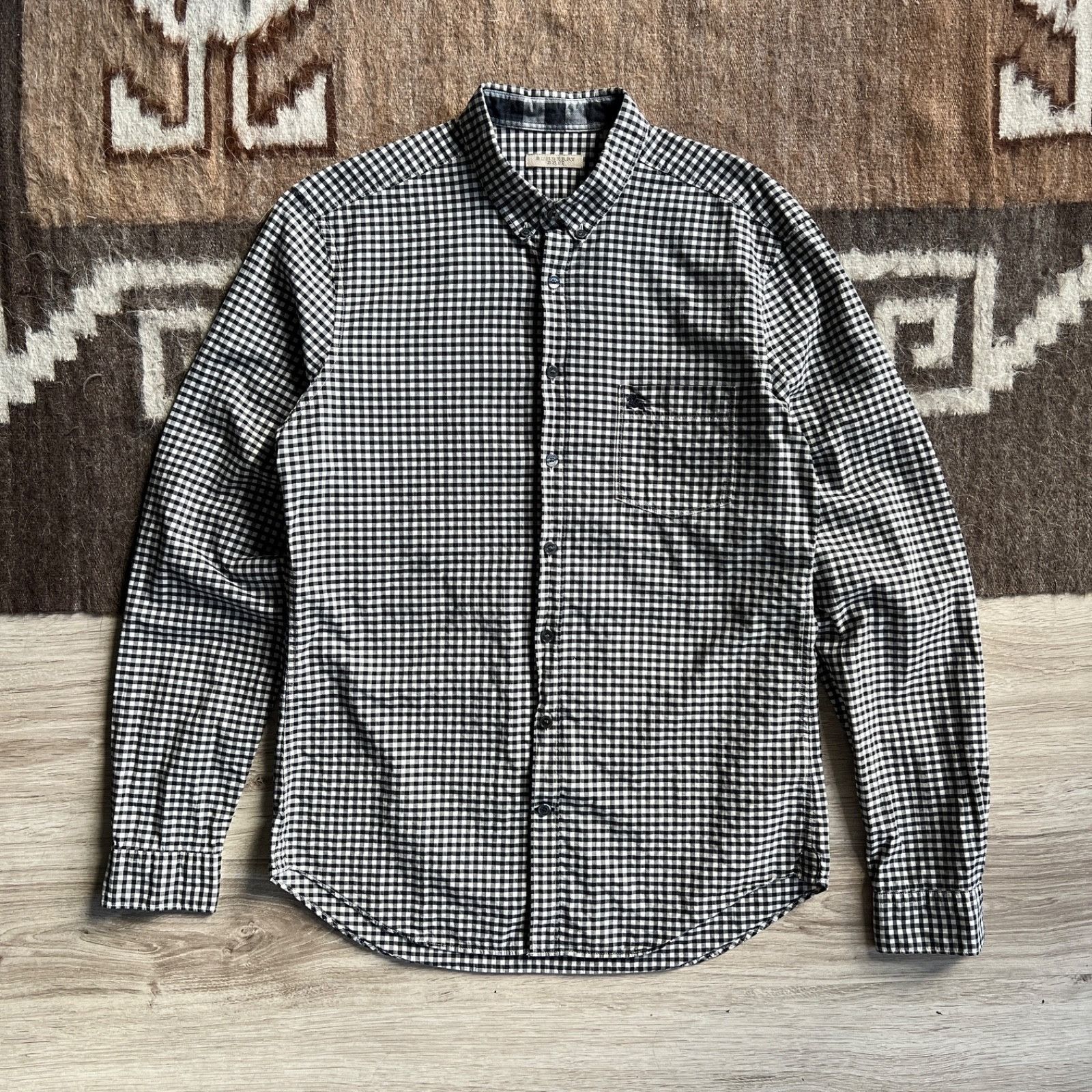Burberry Burberry BRIT Gingham Check Cotton Shirt 9475AC Size US M / EU 48-50 / 2 - 1 Thumbnail