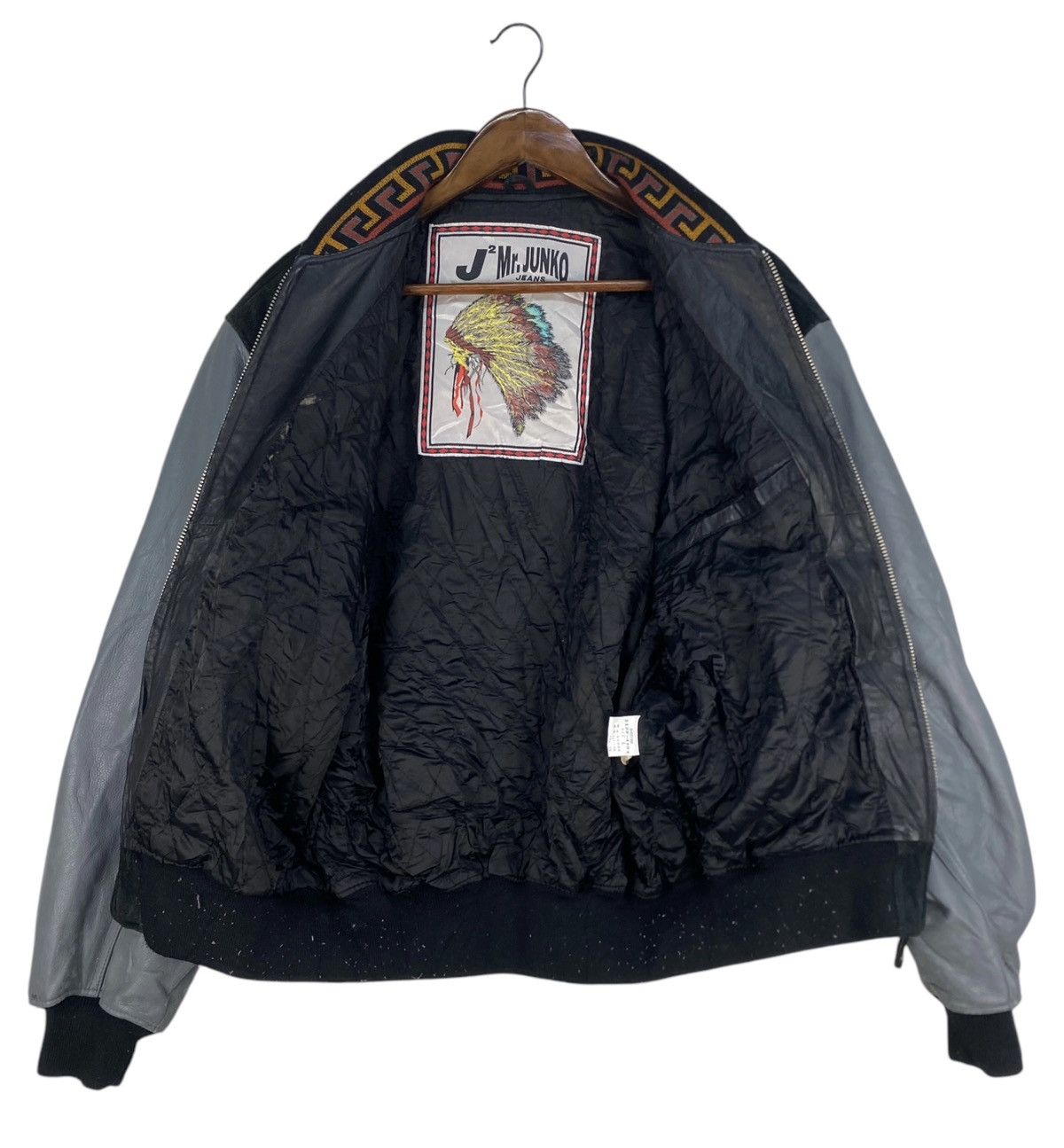 Mr. Junko Mr.JUNKO COW LEATHER VARSITY JACKET Size US M / EU 48-50 / 2 - 5 Thumbnail