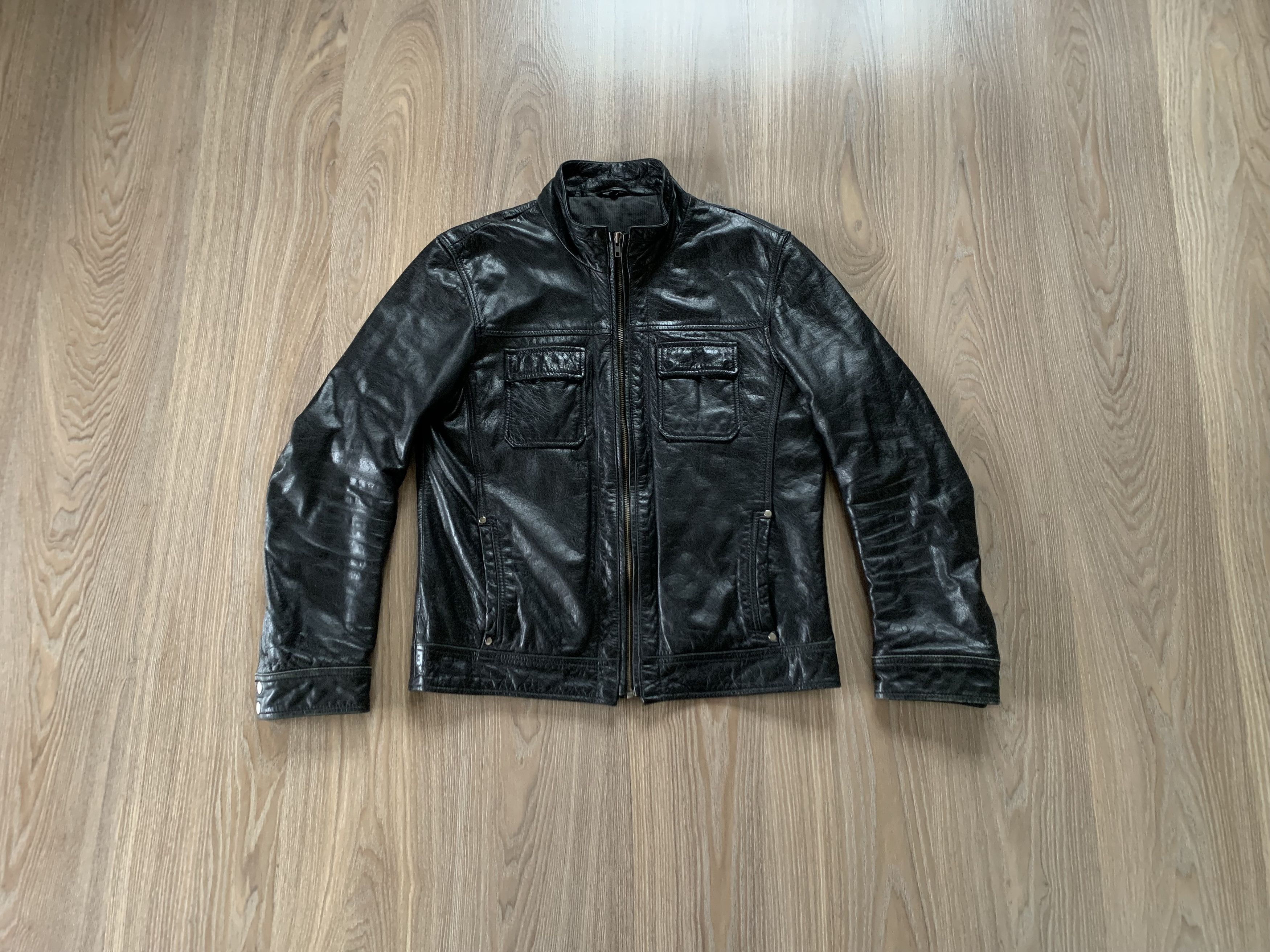 Other Jules Black Buffalos Skin Leather Multi Pocket Jacket Size US L / EU 52-54 / 3 - 1 Thumbnail