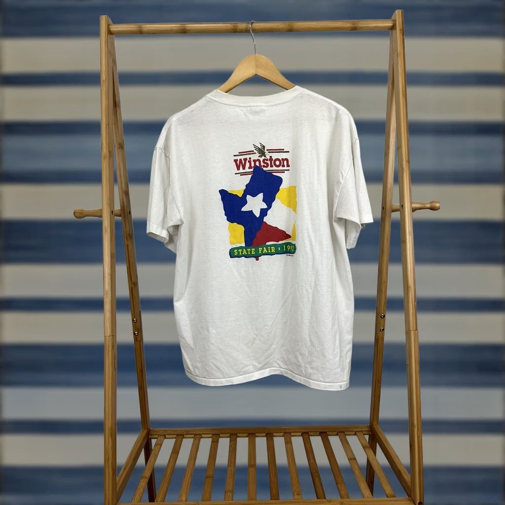 Vintage VINTAGE 90s Winston Racing T-Shirt State Fair 1992 XL White Pocket Worn Mens Size US XL / EU 56 / 4 - 1 Thumbnail