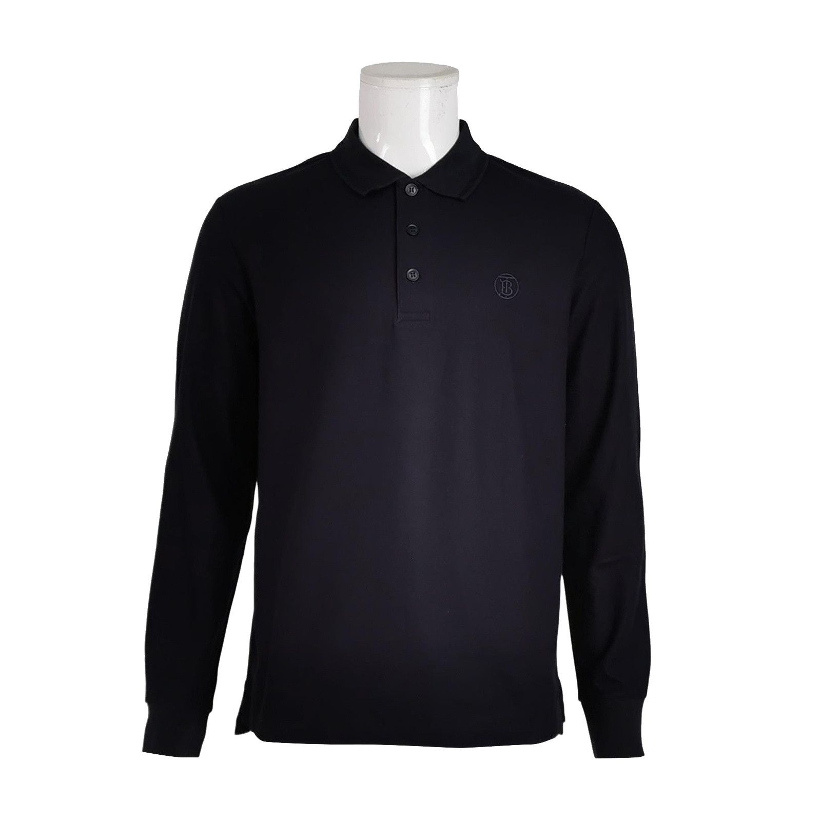 Burberry Burberry Tonal Logo Embroidered Long Sleeve Polo L Size US L / EU 52-54 / 3 - 1 Thumbnail