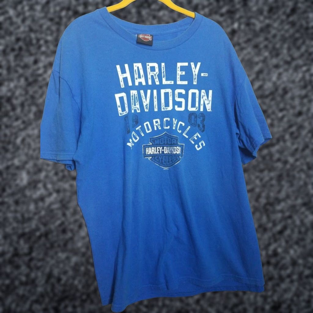 Harley Davidson VINTAGE Harley-Davidson Mens T-Shirt Motorcycle Florida 2016 XL Blue Graphic Tee Men's Size US XL / EU 56 / 4 - 1 Thumbnail