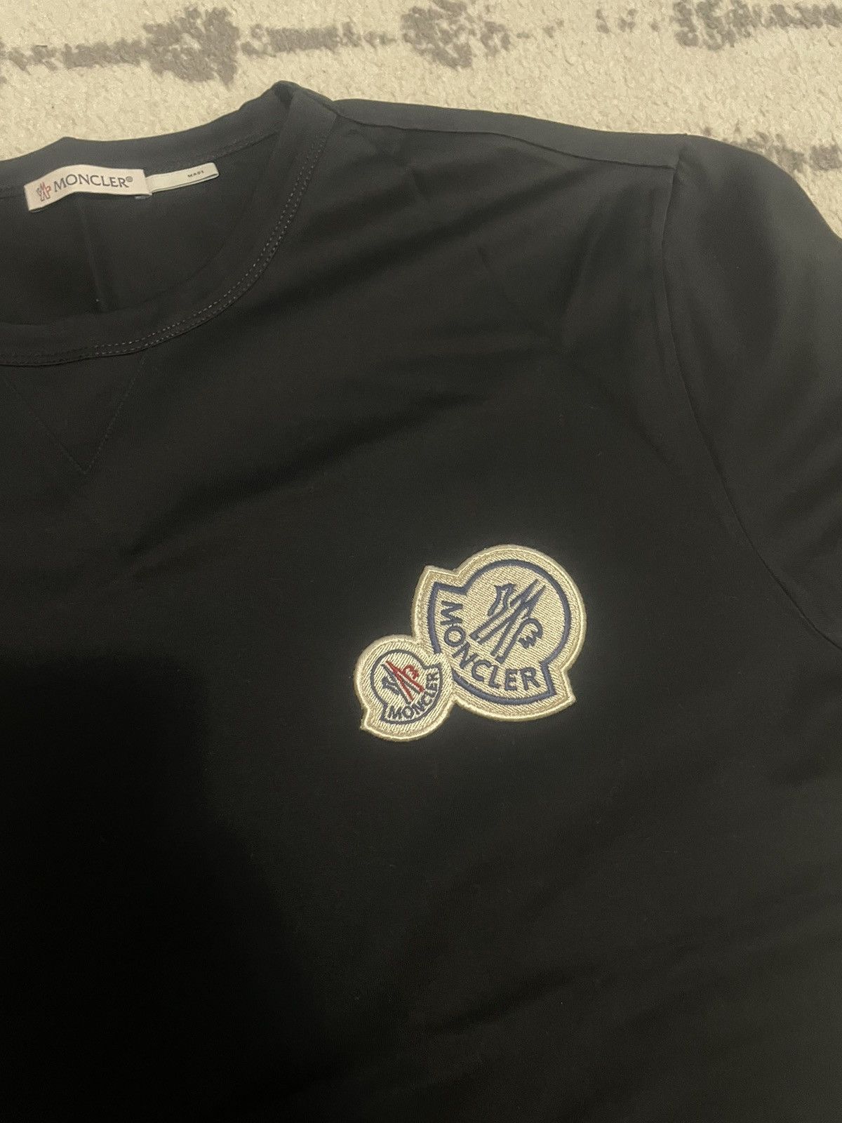 Moncler MONCLER Double Logo Cotton Jersey T-Shirt Size US XL / EU 56 / 4 - 2 Thumbnail