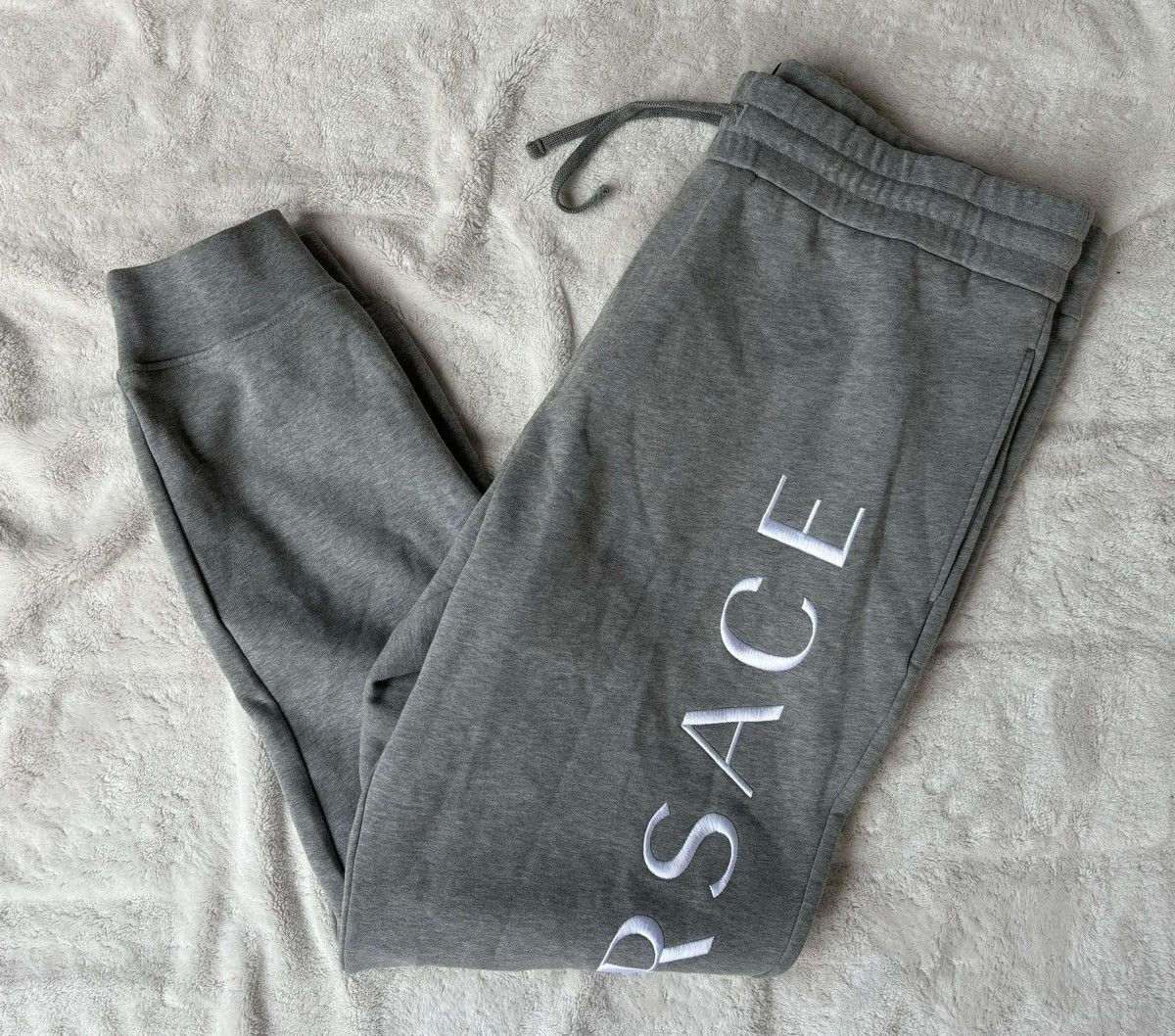 Versace Versace Grey/White Spell out Sweatpants Size US 42 / EU 58 - 1 Thumbnail