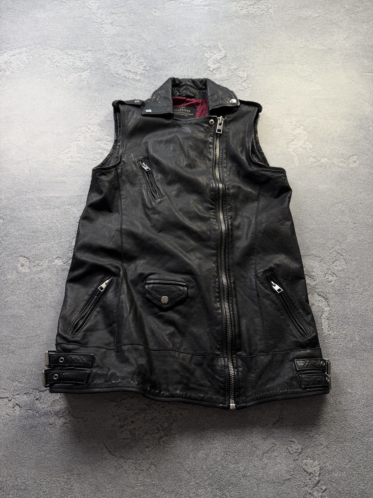 Allsaints Allsaints Leather Biker Vest Size US S / EU 44-46 / 1 - 1 Thumbnail