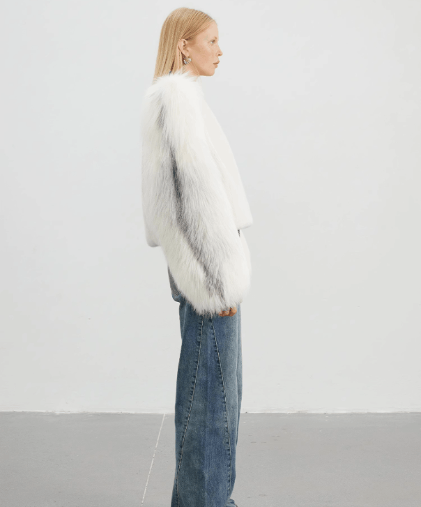 Other Women’s White Mink and Arctic Fox Jacket Size L / US 10 / IT 46 - 3 Thumbnail