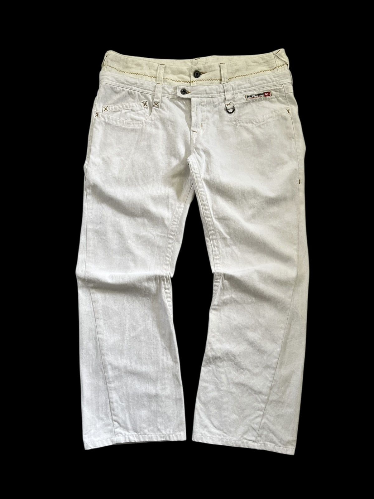 Nicole Club Nicole Club For Men Double Waist Twist Flare Denim Size US 35 - 2 Thumbnail
