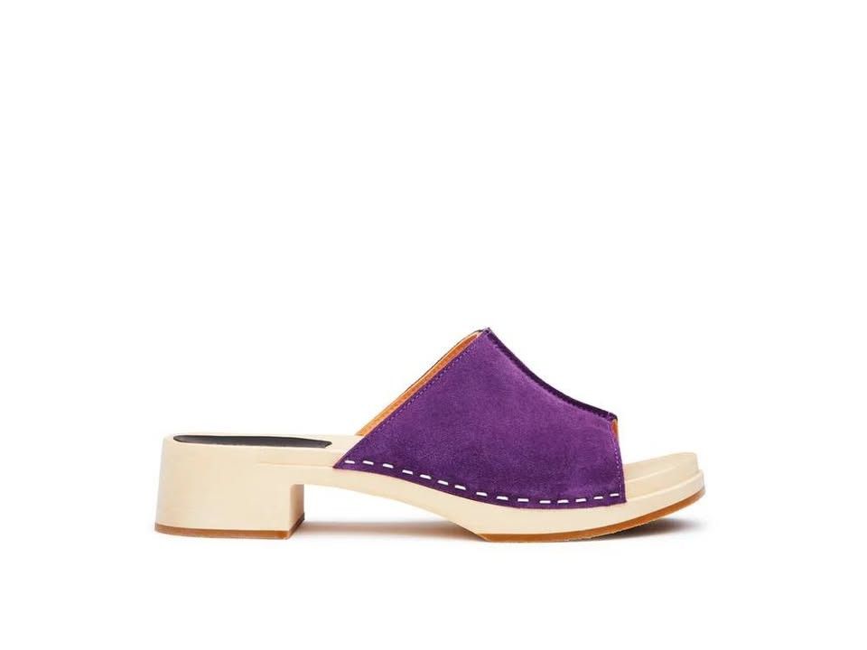 Swedish Hasbeens swedish hasbeens Combo Clog Color: Nero/Viola SAVE $110.00 Size US 9 / IT 39 - 4 Thumbnail