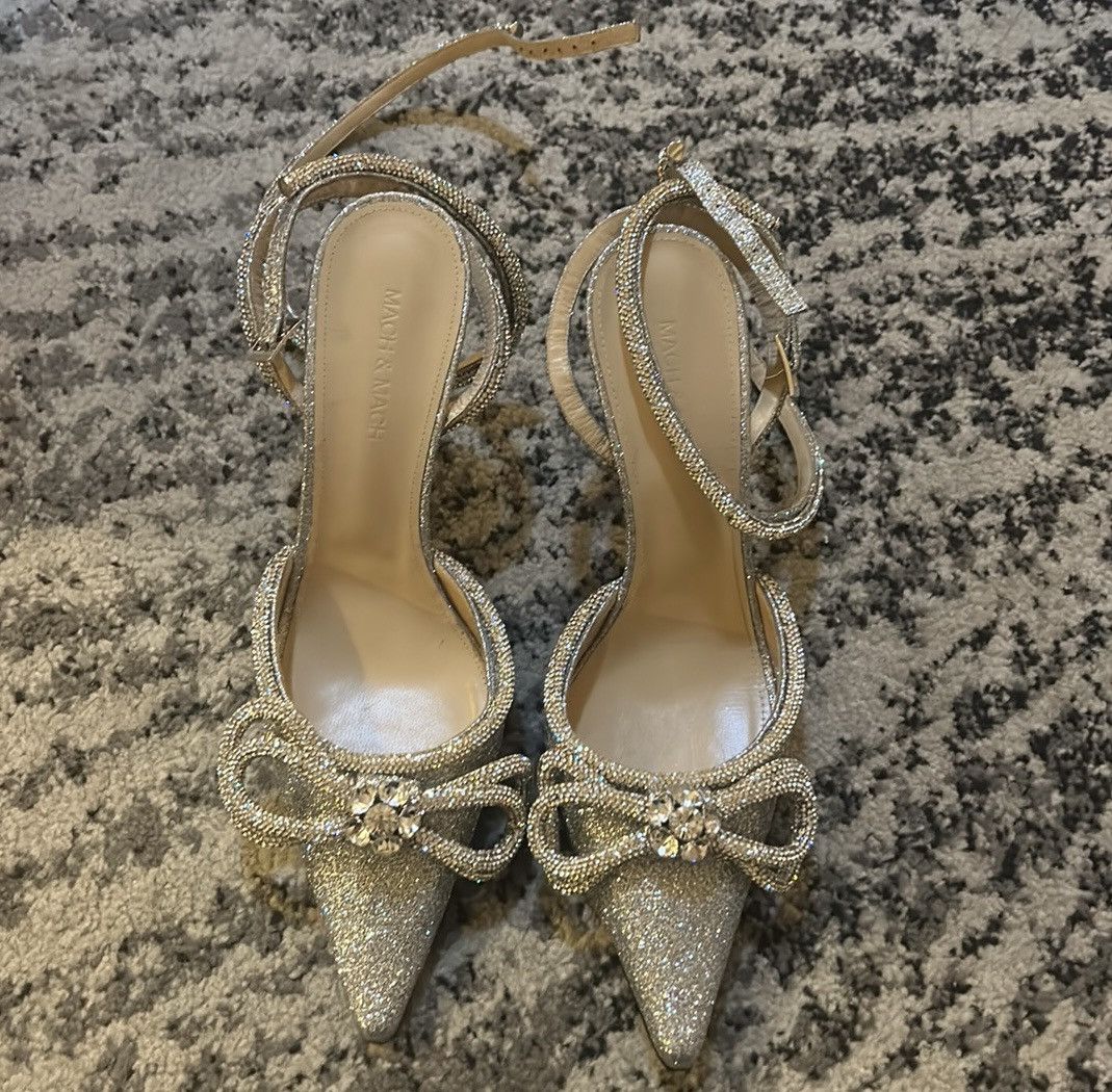 MACH & MACH MACH & MACH 100mm Bow-detailed Ankle-strap pumps size 40 Size US 10 / IT 40 - 3 Thumbnail