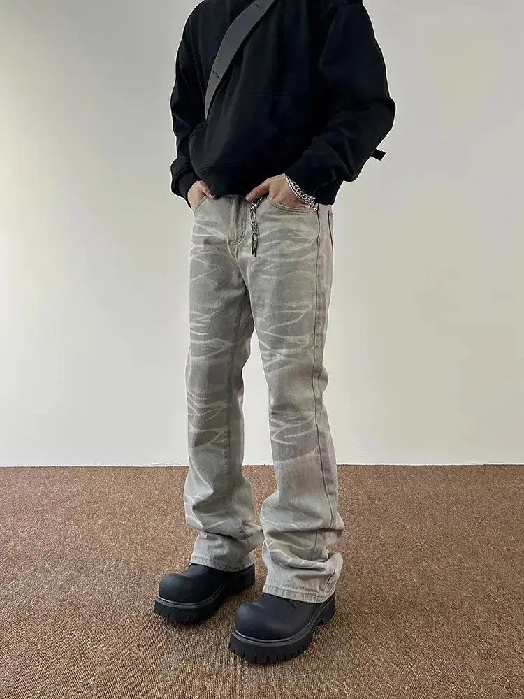 Japanese Brand × Jean Straight tube washed smoke grey jeans Size US 30 / EU 46 - 2 Thumbnail