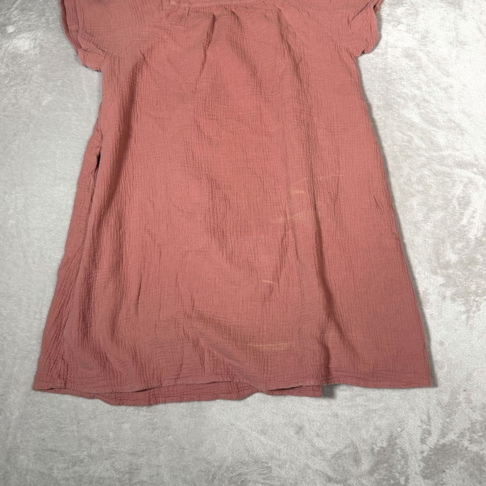 Madewell VINTAGE Madewell Dress Womens M Pink Butterfly Square Neck Mini Cottage Size M / US 6-8 / IT 42-44 - 6 Thumbnail