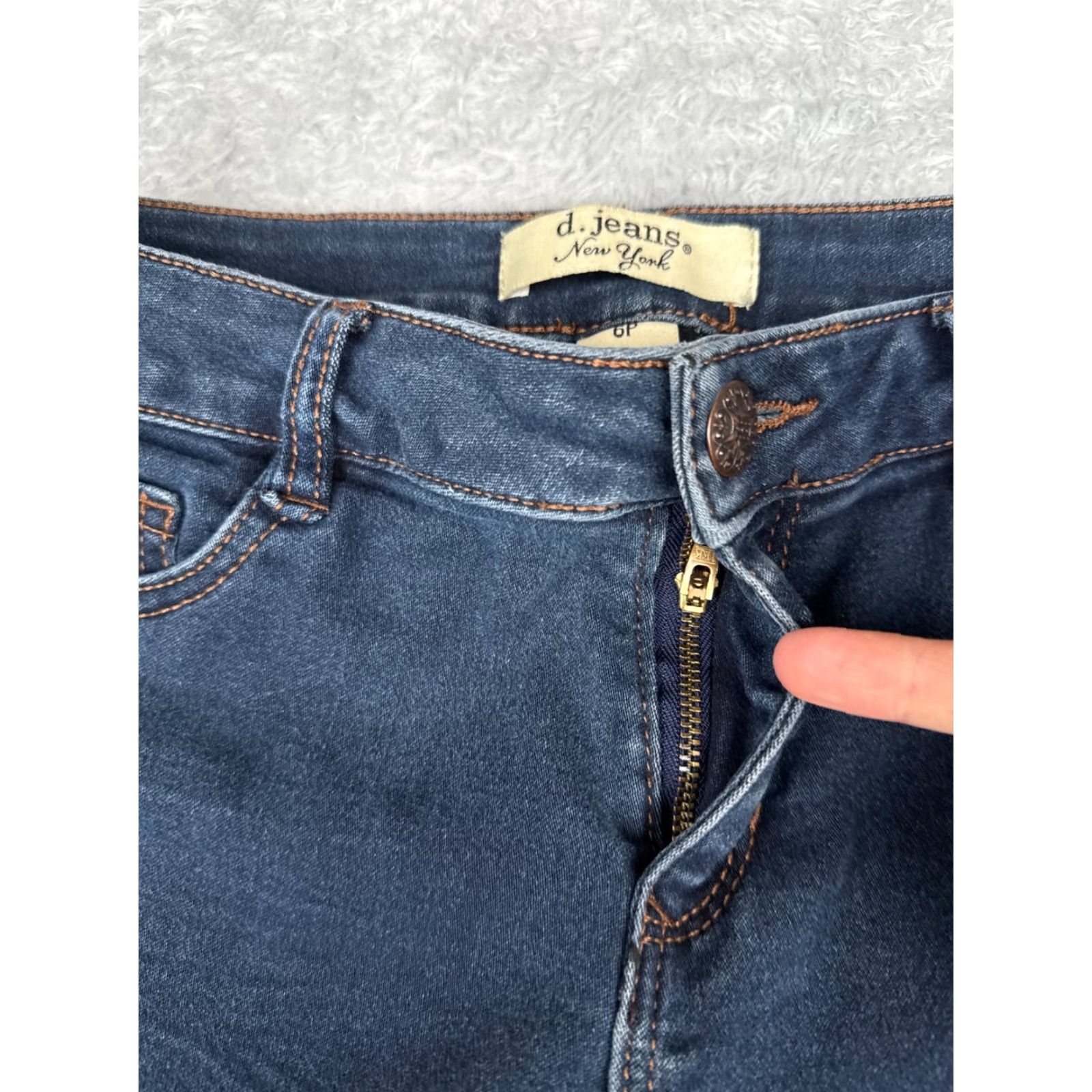Vintage D.Jeans Jeans Womens 6P Blue Denim Skinny Dark Wash Mid Rise Cotton Blend 28x28 Size 28" / US 6 / IT 42 - 5 Thumbnail