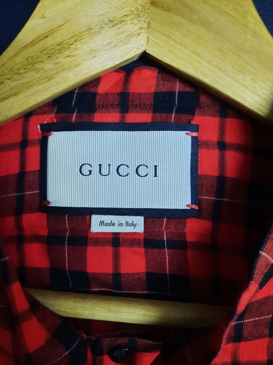 Gucci Checkered Plaid Flannel Bow Tie Shirt Size US M / EU 48-50 / 2 - 4 Thumbnail