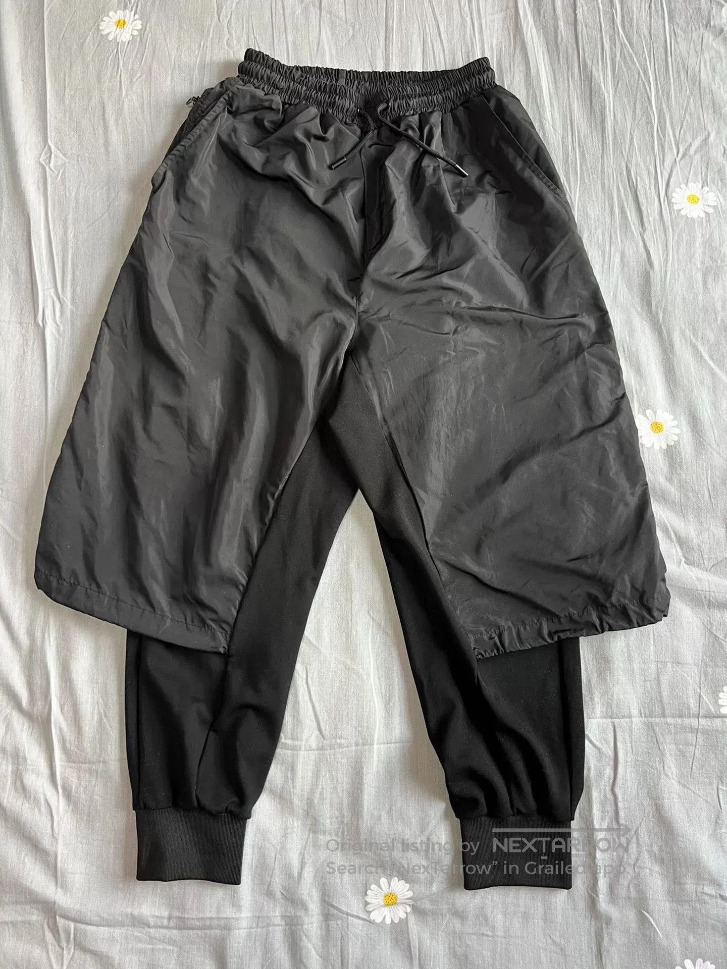 Y-3 Y-3 Men's Layered Tapered Sweatpants. Size US 28 / EU 44 - 1 Thumbnail