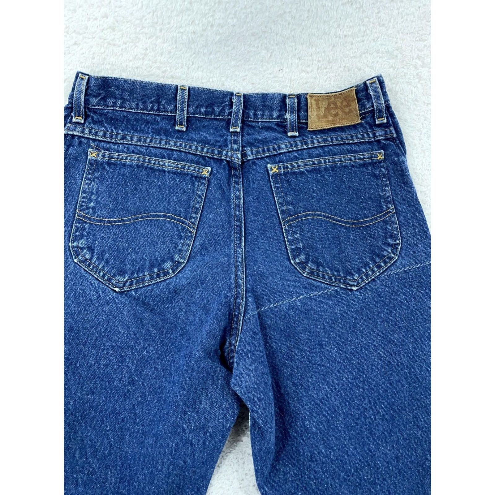 Lee VINTAGE Lee Jeans Mens 33x33 Denim Straight Leg Medium Wash Pockets Pants Size US 33 - 2 Thumbnail