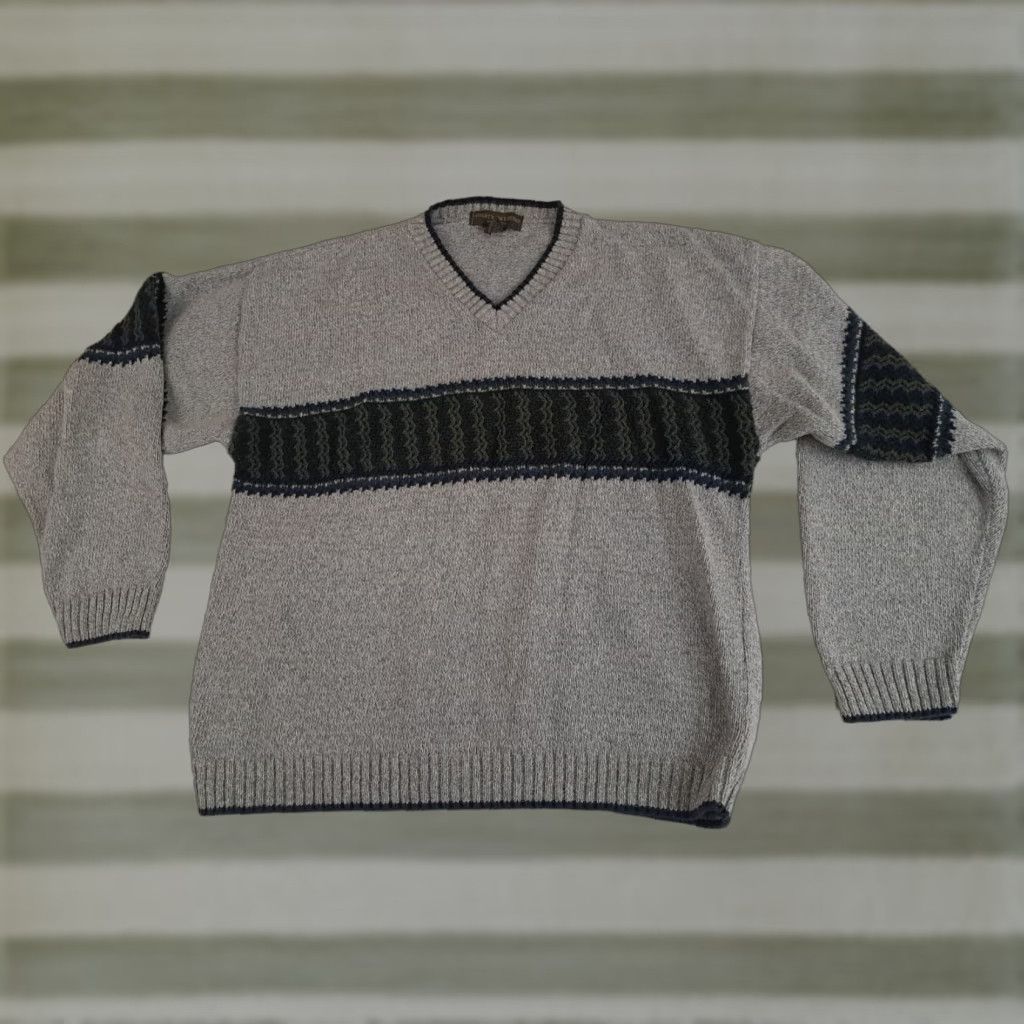 Vintage VINTAGE Liberty Sweater Unisex Adults XL Pullover V-Neck Knit Sweatert Shirt Shirt? Size US XL / EU 56 / 4 - 1 Thumbnail