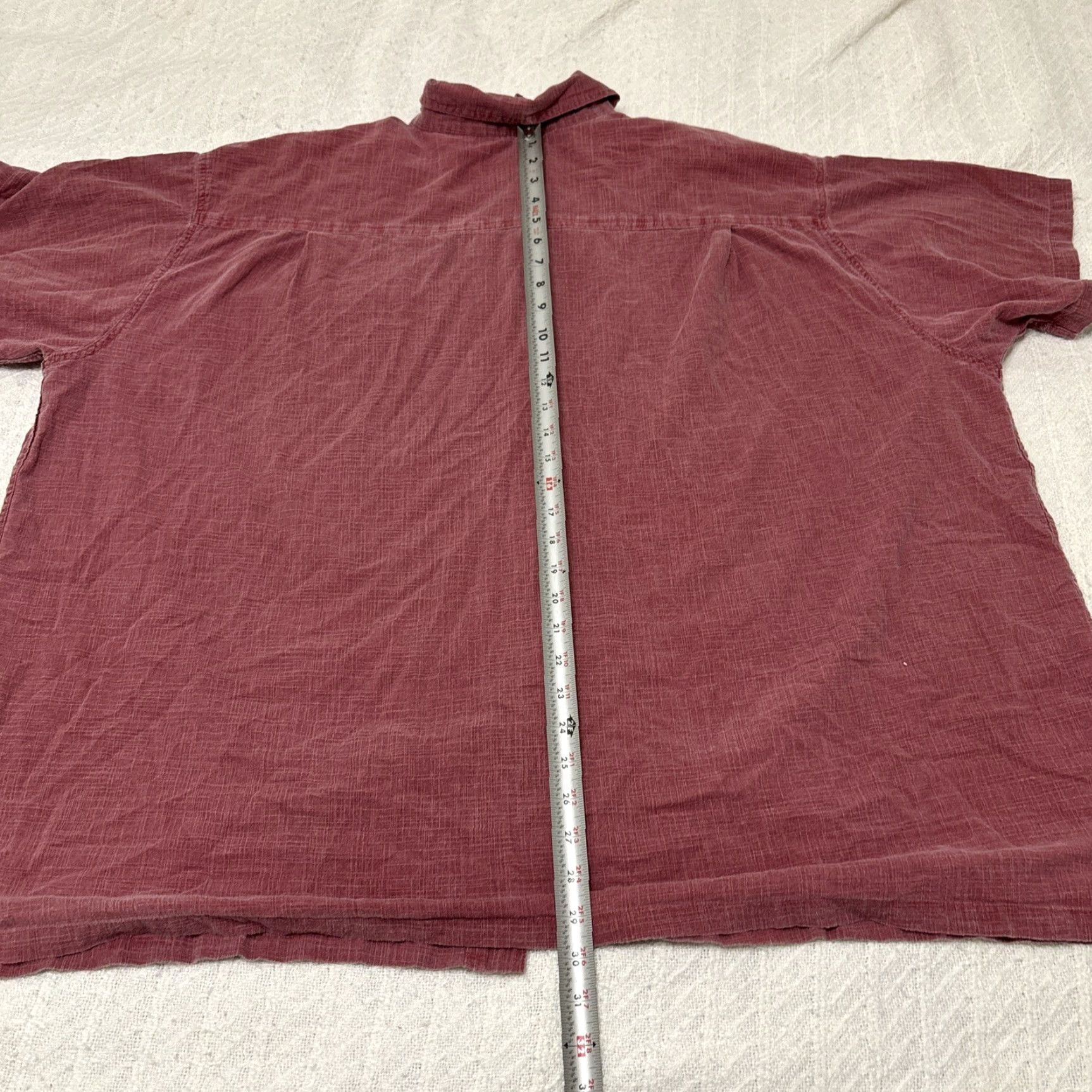 Vintage Canyon Ridge Button-Up Shirt Men’s 4XL Burgundy Lightweight Cotton Pocket Short Sleeve Shirt Size US XXL / EU 58 / 5 - 7 Thumbnail