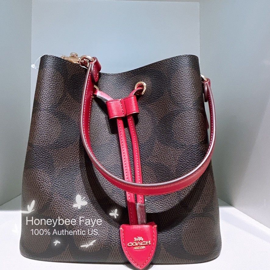 Coach Rowan Bucket Bag In Maxi Signature Canvas CCD77 Size ONE SIZE - 1 Thumbnail