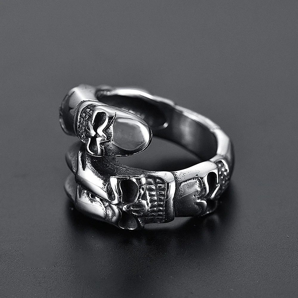Vintage Gothic Dragon Claw Skull Ring Size 28 - 1 Thumbnail