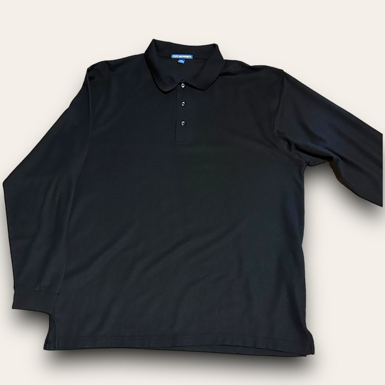 Port Authority Port Authority Mens Black Long-Sleeve Polo Shirt 2XL Size US XXL / EU 58 / 5 - 8 Thumbnail