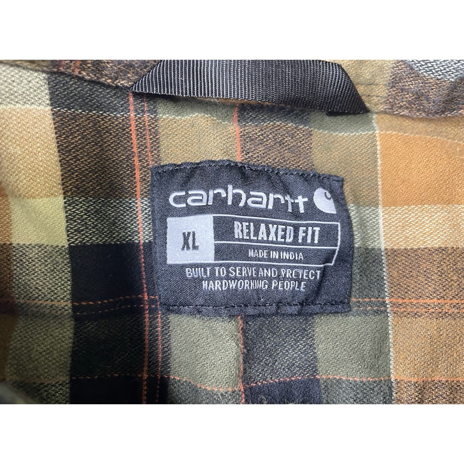 Carhartt Carhartt Rugged Flex Flannel Shirt Mens Relaxed Fit Midweight XL Workwear Button-Up Long Sleeve Multicolor Check Cotton Blend Size US XL / EU 56 / 4 - 3 Thumbnail