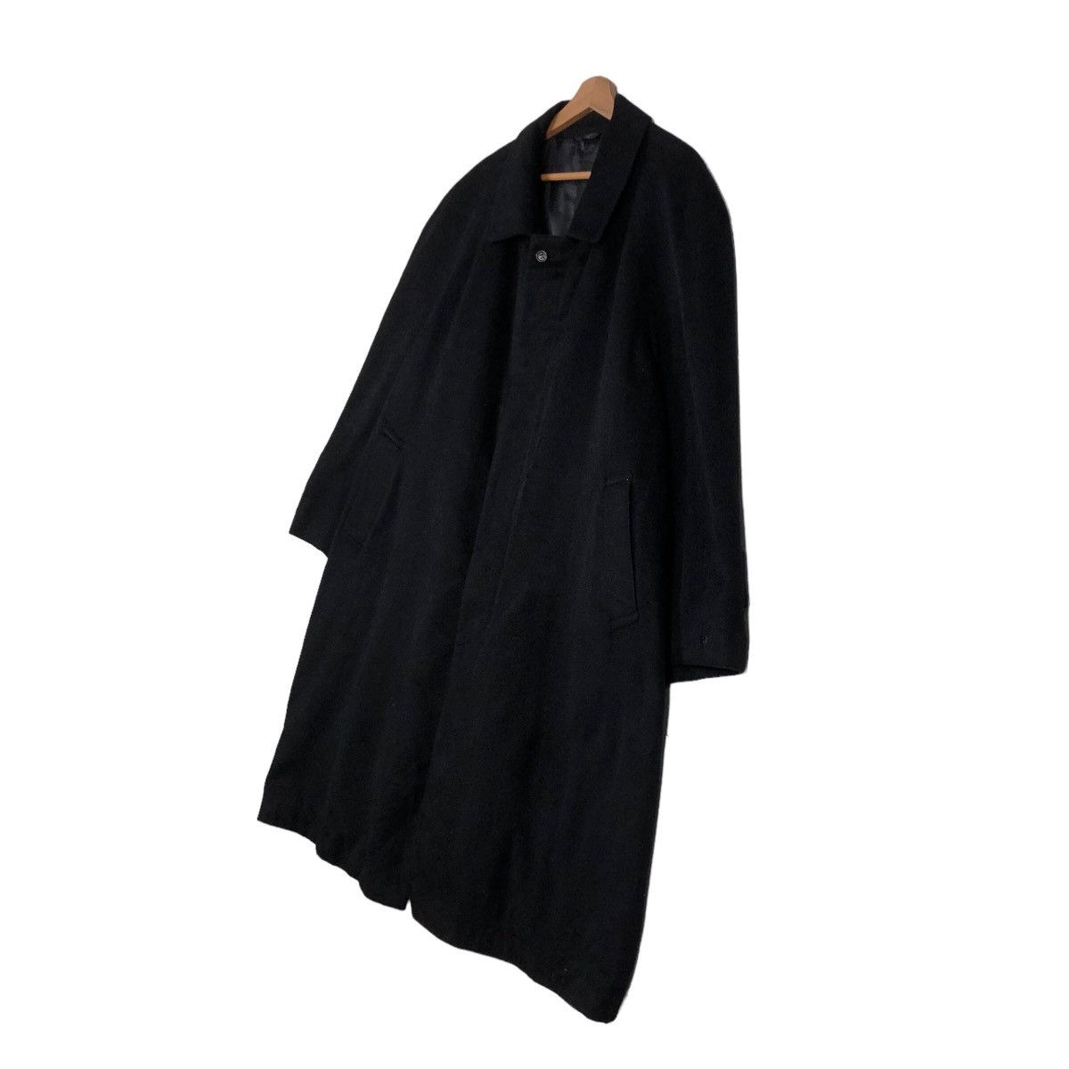 Issey Miyake Rich Black Vintage Wool Long Jacket Herringbone DonatoVinci Size US L / EU 52-54 / 3 - 2 Thumbnail