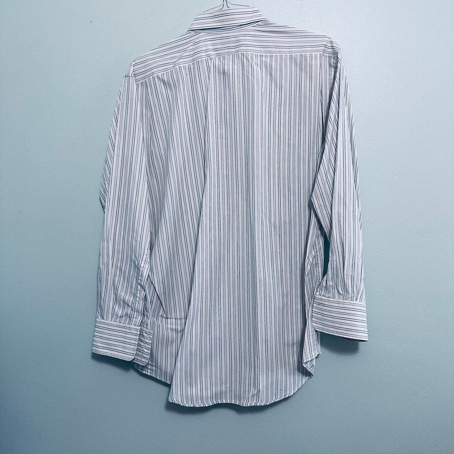 Burberry Vintage Burberry cream striped button down size 16.5 Size US L / EU 52-54 / 3 - 3 Thumbnail