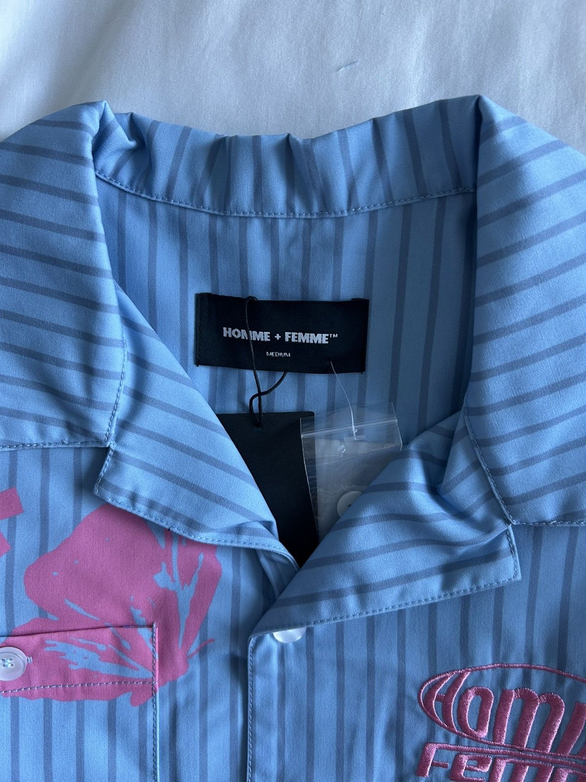 Homme + Femme La Homme Femme Skeleton Button Down Blue Size US M / EU 48-50 / 2 - 7 Thumbnail