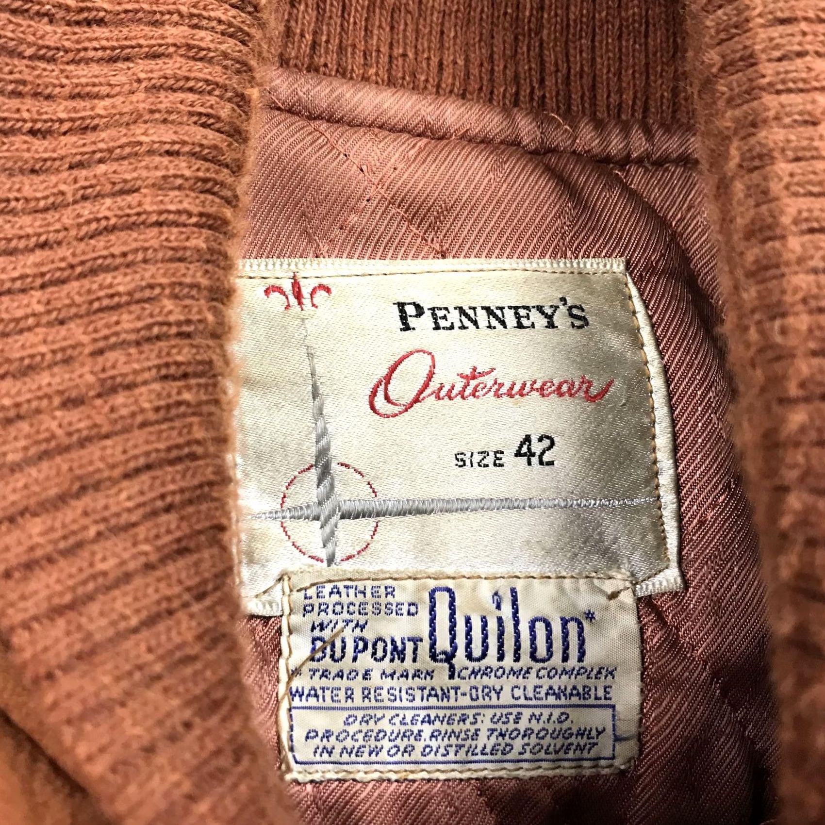 Vintage VINTAGE Penneys Jacket Brown Suede Leather Bomber 42 Mens 50s Zip DuPont Quilon Size US XS / EU 42 / 0 - 4 Thumbnail