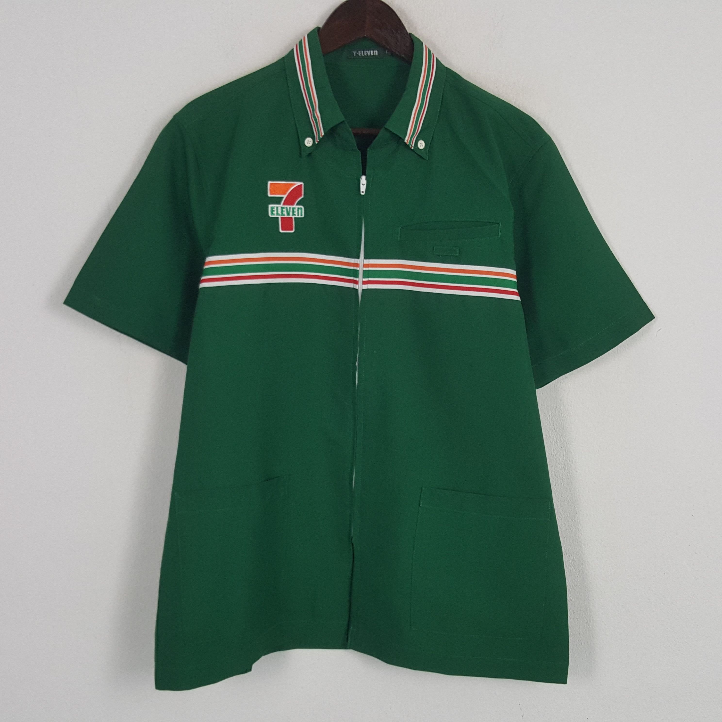 Japanese Brand × Vintage Vintage 7 Eleven Embroidered Logo Worker Jacket Size US L / EU 52-54 / 3 - 3 Thumbnail