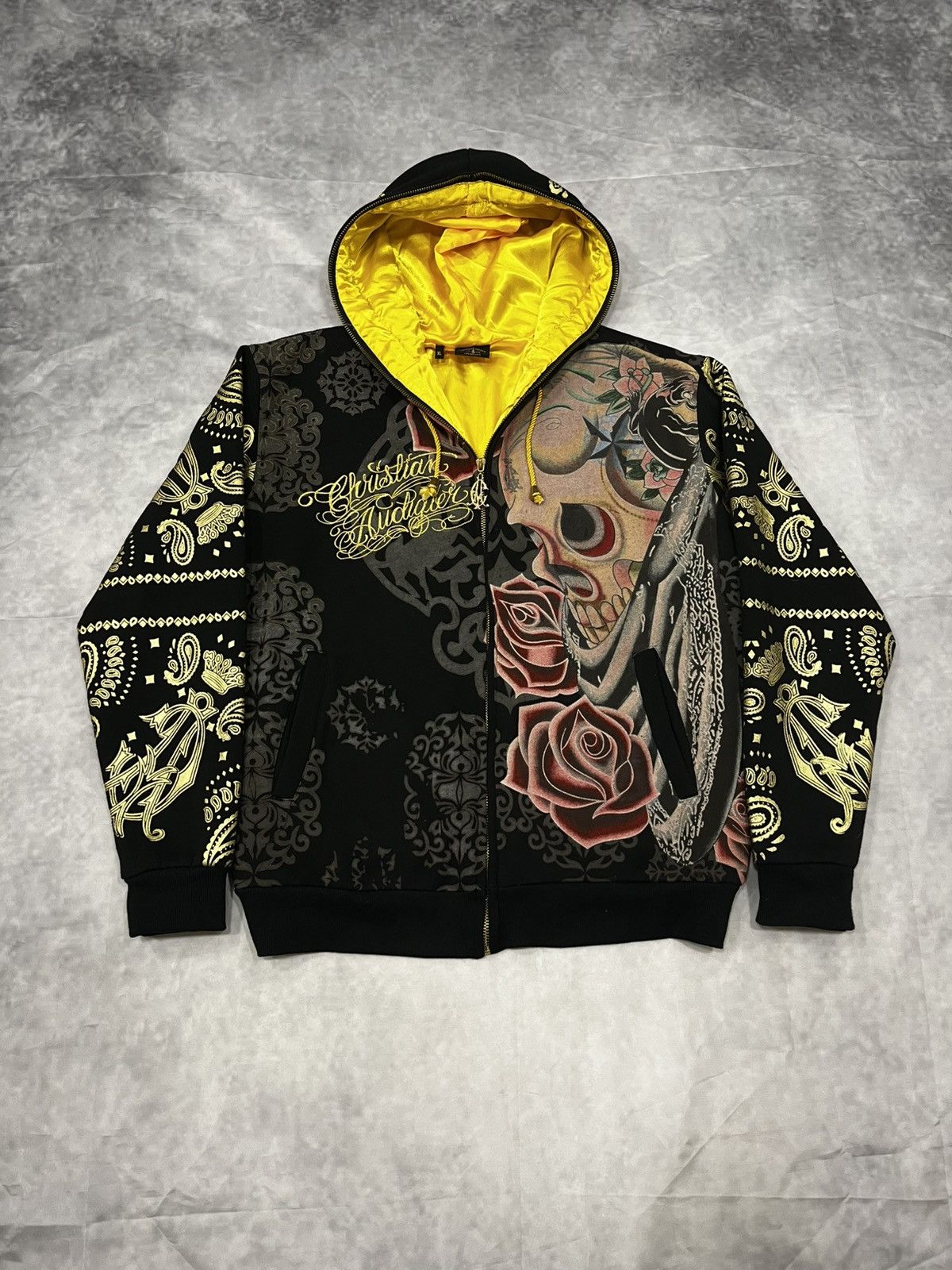 Christian Audigier Christian Audigier Ed Hardy Vintage Tatoo Full Zip Hoodie Size US XL / EU 56 / 4 - 6 Thumbnail