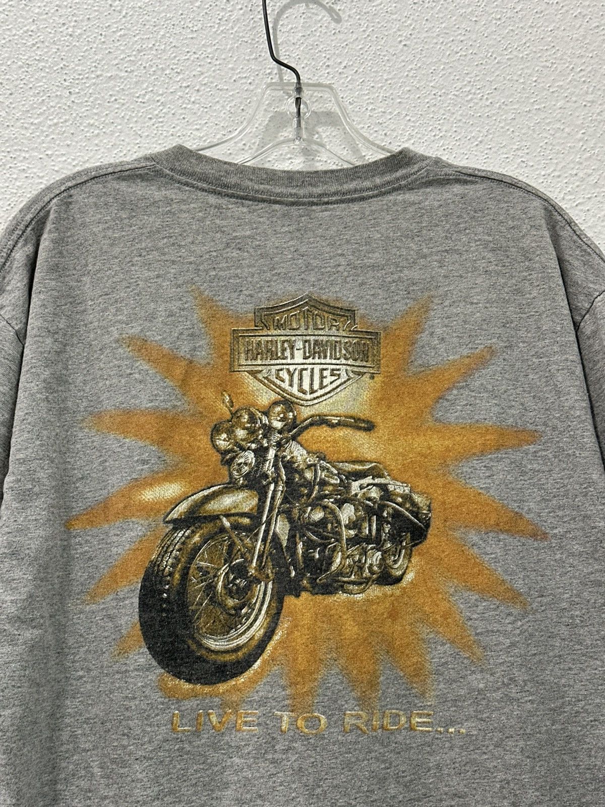 Harley Davidson Vintage Y2K Harley Davidson Live To Ride Motorcycle Graphic Size US L / EU 52-54 / 3 - 2 Thumbnail