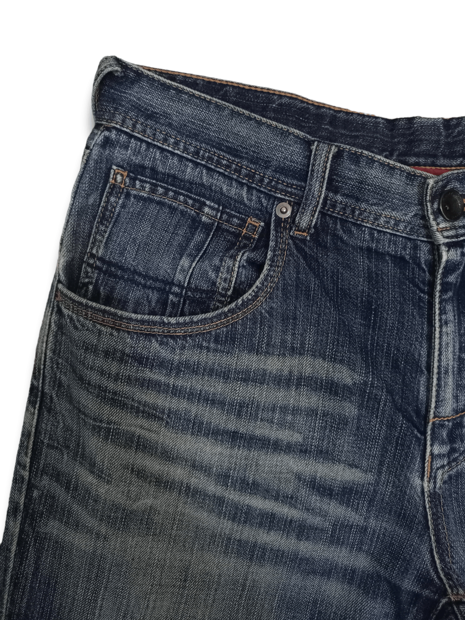 Japanese Brand Vintage Japanese Brand Buckle Back Distressed Baggy Jeans Size US 32 / EU 48 - 6 Thumbnail