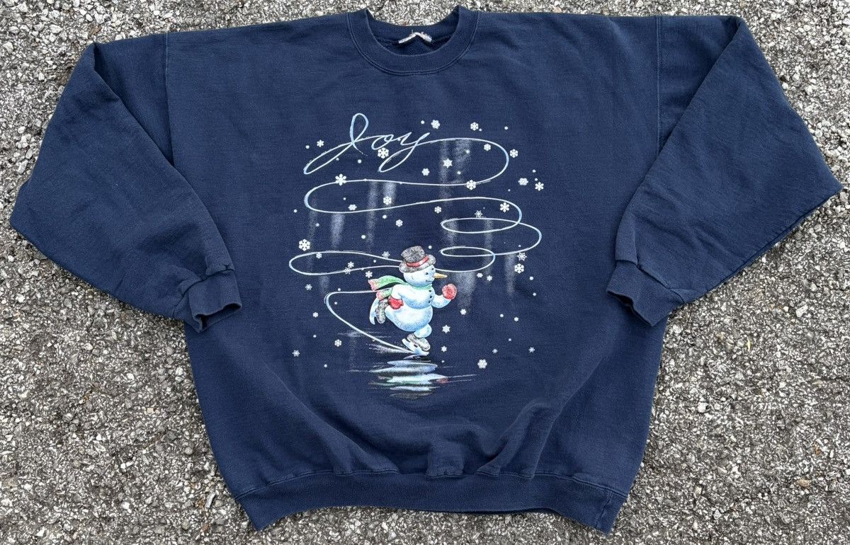 Other Vintage 90s Snowman Ice Skating Joy Christmas Crewneck Size US XL / EU 56 / 4 - 1 Preview