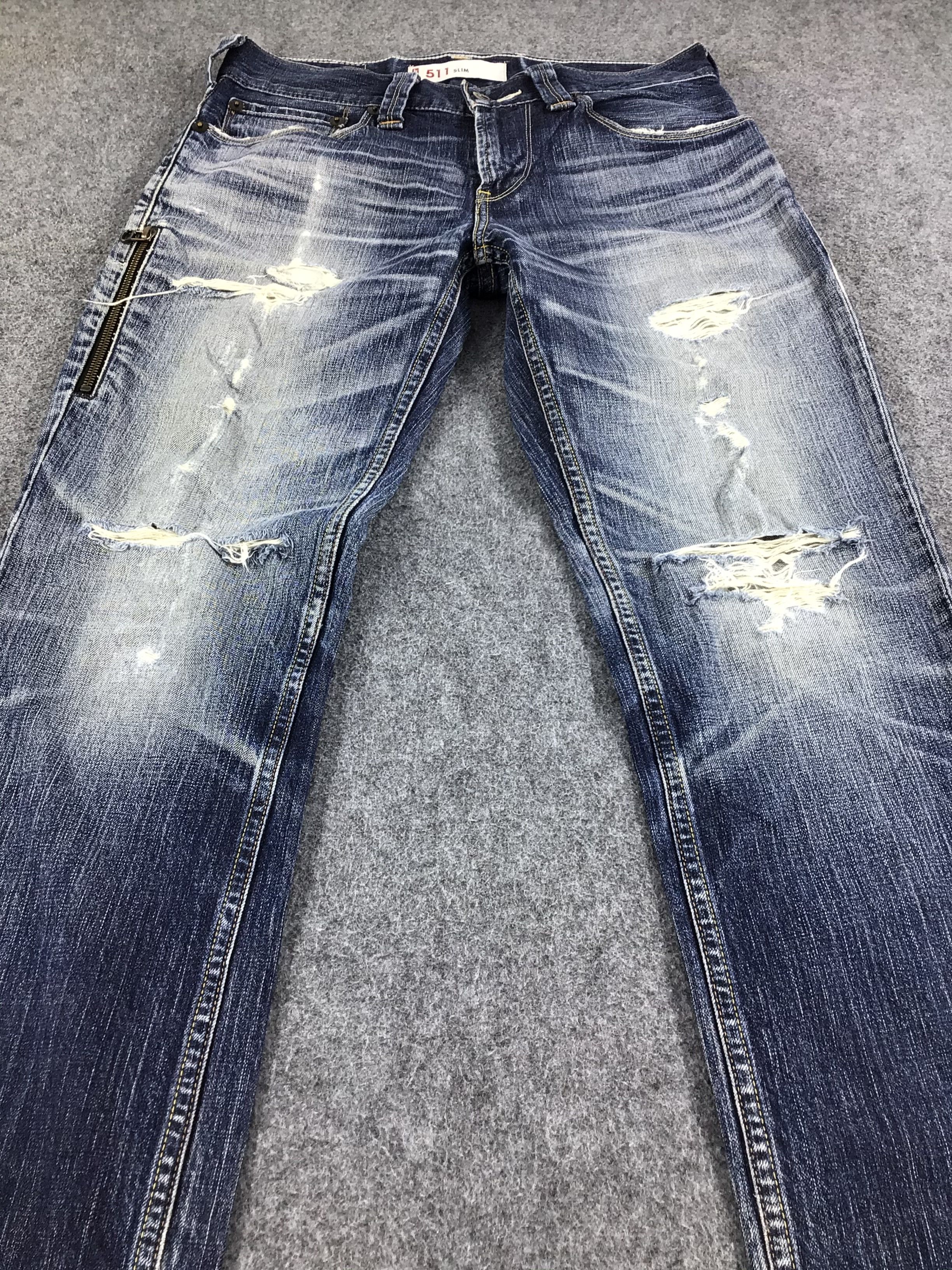 Levi's × Vintage Vintage Distress Levis 511 Jeans-JM475 Size US 31 - 2 Thumbnail