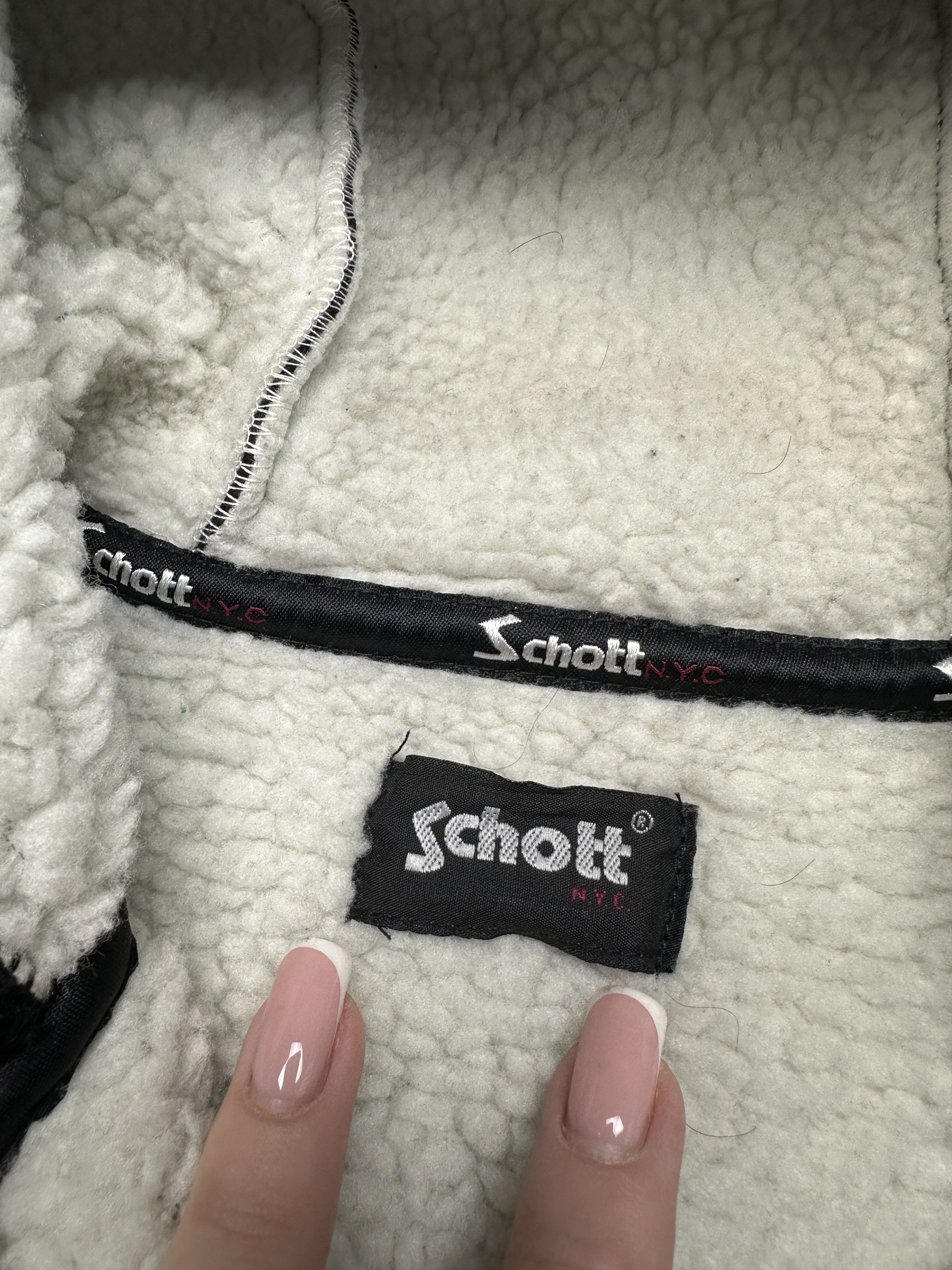 Schott Schott NYC Vintage Mens Sherpa Fleece Jacket Size US M / EU 48-50 / 2 - 4 Thumbnail