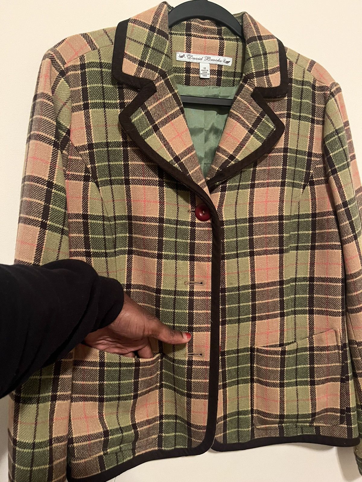 Vintage Plaid wool blazer Size US S / EU 44-46 / 1 - 2 Thumbnail