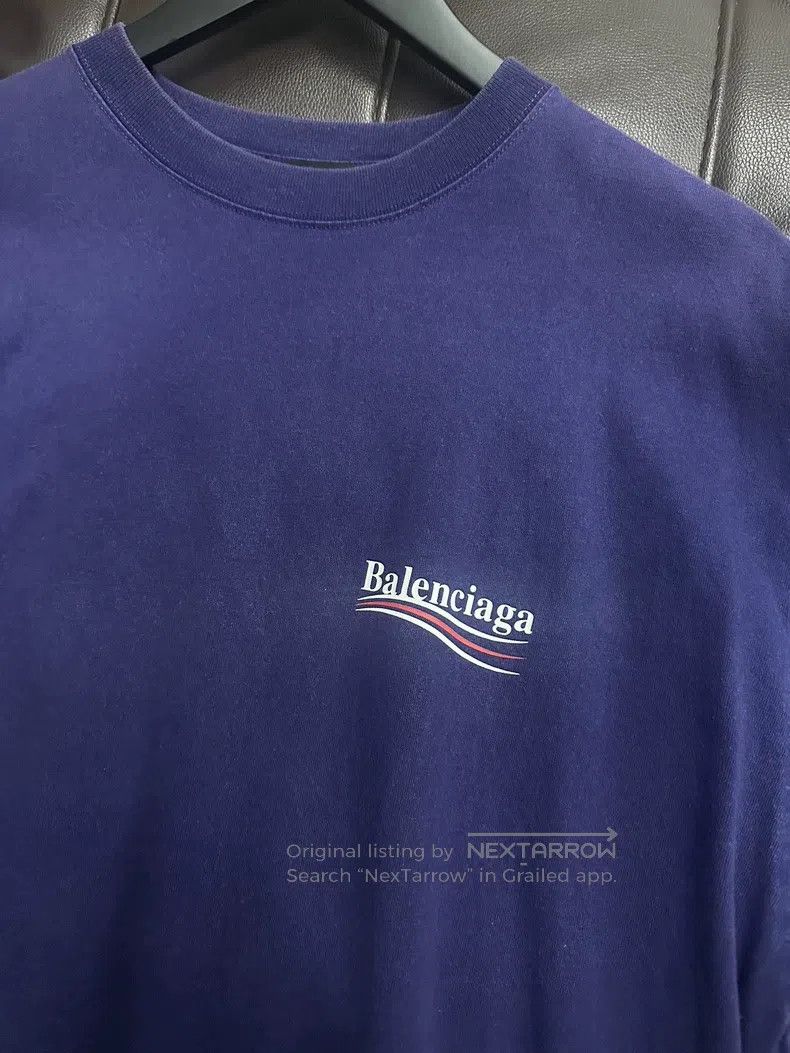 Balenciaga Balenciaga Blue Cola Short Sleeve Size US S / EU 44-46 / 1 - 3 Thumbnail