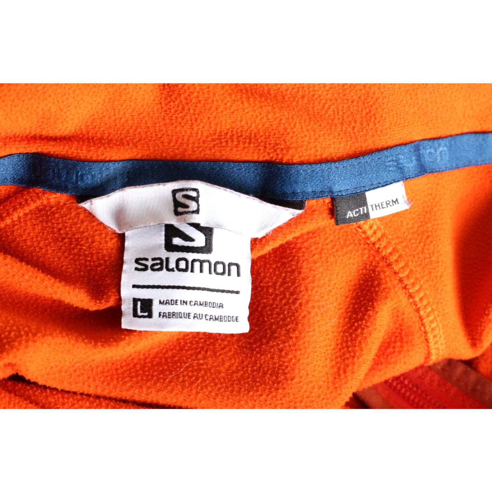Salomon Salomon Acti Therm Fleece Sweatshirt Men L Orange Logo Zip Full Zip Sweatshirt Mens Regular Size L Size US L / EU 52-54 / 3 - 5 Thumbnail