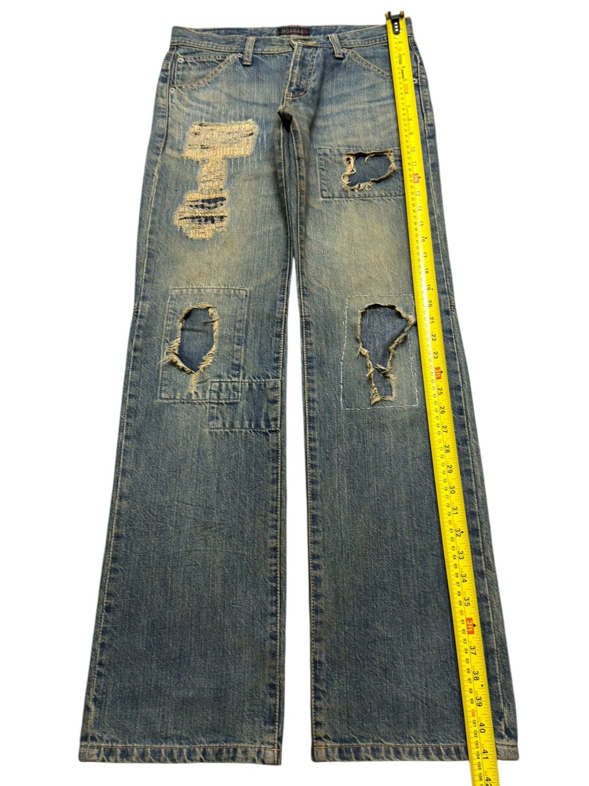 Morgan Homme Vintage Japan Morgan Homee Sashiko Boro Distressed Wide Leg Size US 29 - 13 Thumbnail