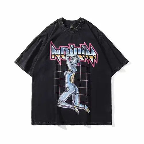 image of Tee Vintage Style Graphic T Shirt in Black, Men's (Size Large)