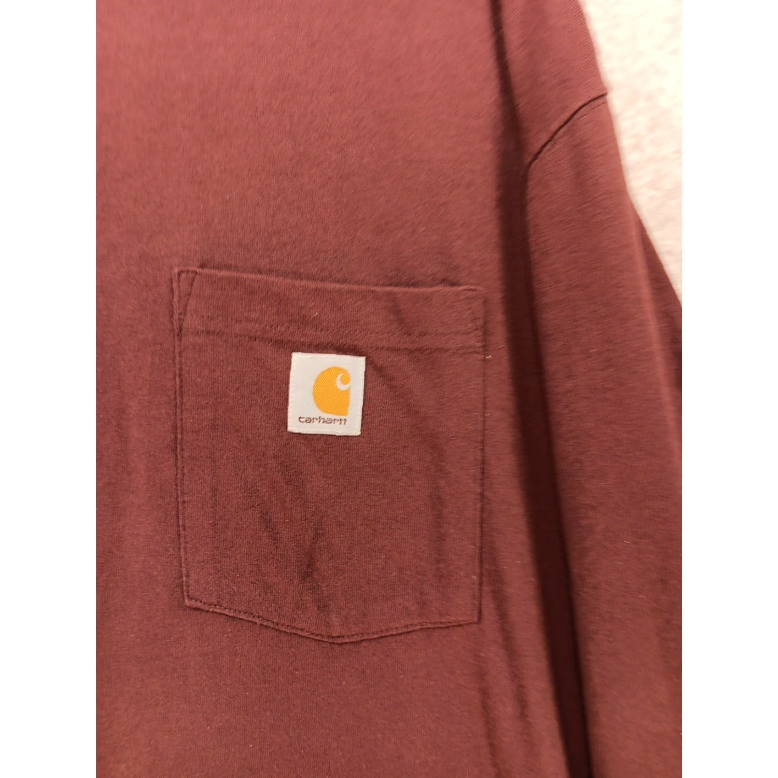Carhartt Carhartt T-shirt Mens 2XL Tall Maroon Original Fit Long Sleeve Pullover Size US XXL / EU 58 / 5 - 3 Thumbnail