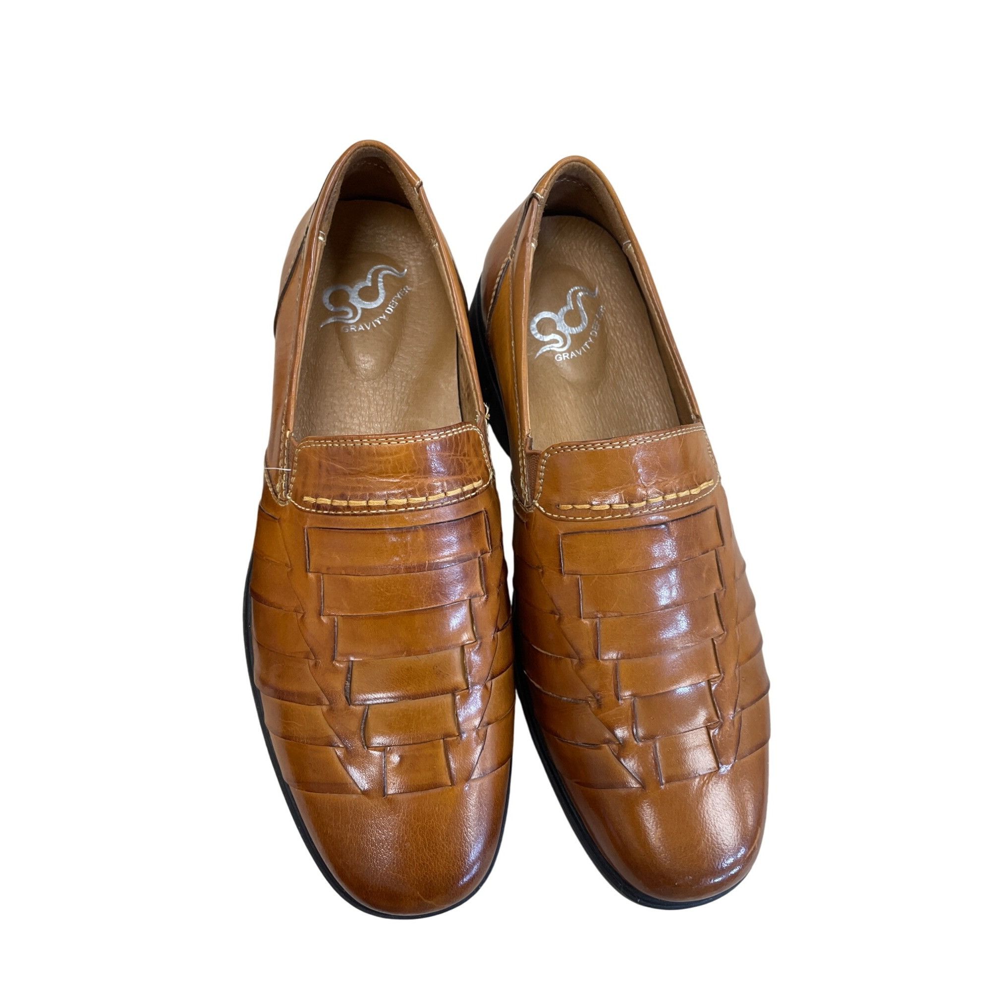 Other Gravity Defyer mens brown leather slip on loafers shoes SIze Size US 8 / EU 41 - 17 Thumbnail