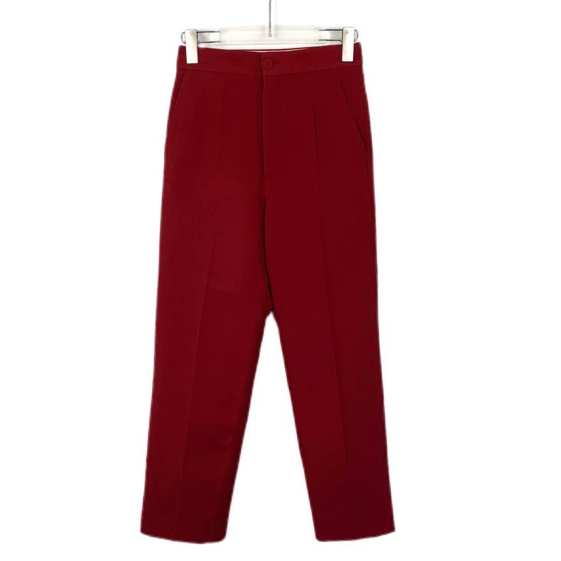 Gucci Gucci Red mulberry silk casual suit trousers 2502-Nextarro Size 36R - 1 Thumbnail
