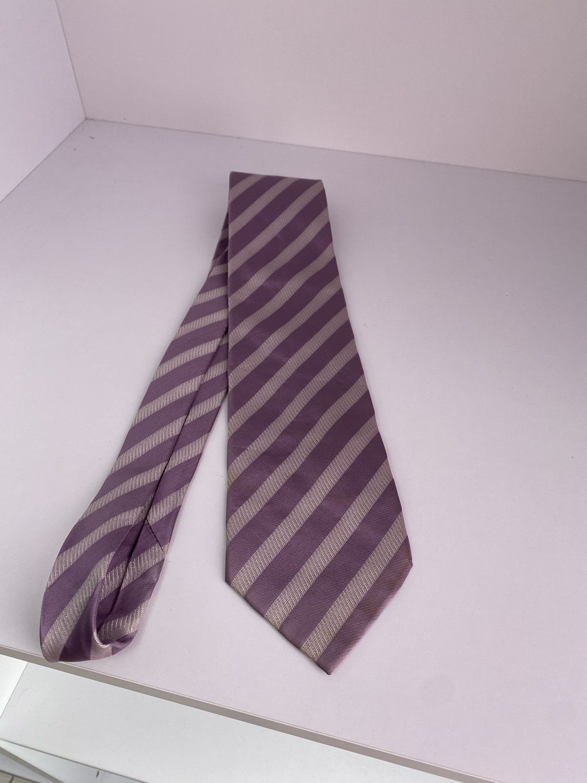 Vintage × Yves Saint Laurent Vintage Yves Saint Laurent Striped Tie Size ONE SIZE - 4 Thumbnail