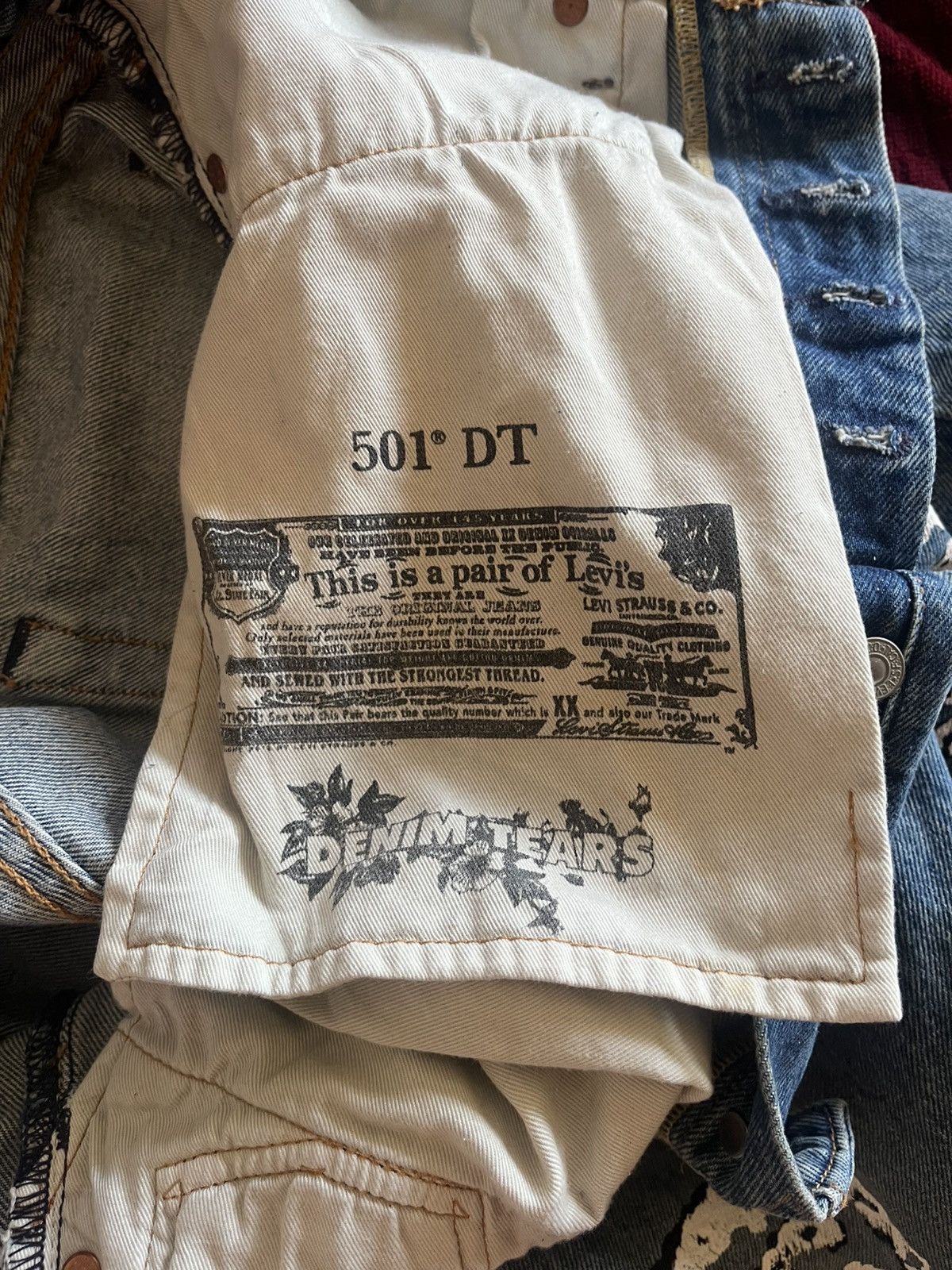 DENIM TEARS × Stussy Stussy x Denim Tears 501 Jean 'Light Indigo' Size US 33 - 5 Thumbnail