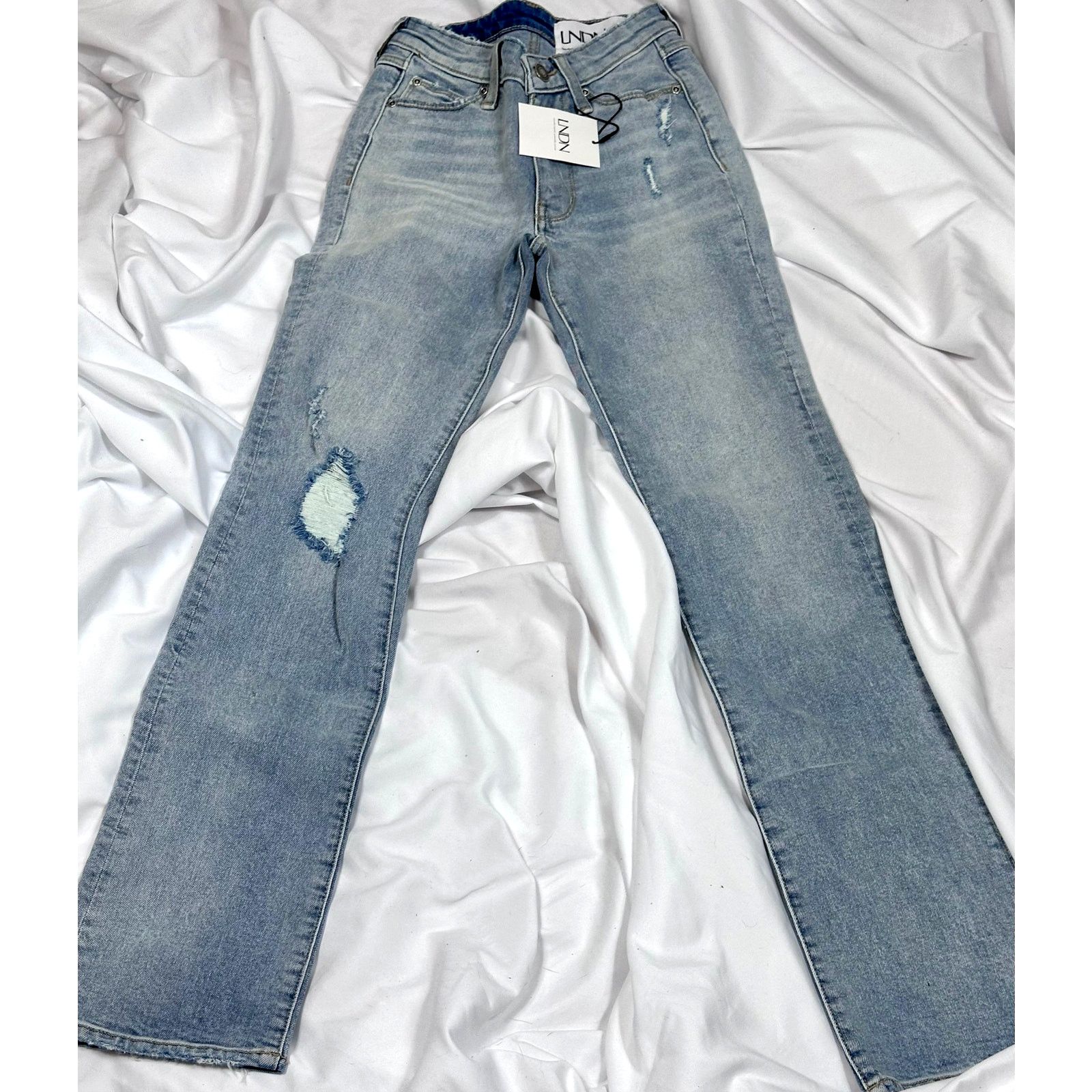 Other LNDN Landon Denim High Rise Distressed Jeans 36" Waist Size 36" / US 14 / IT 50 - 13 Thumbnail