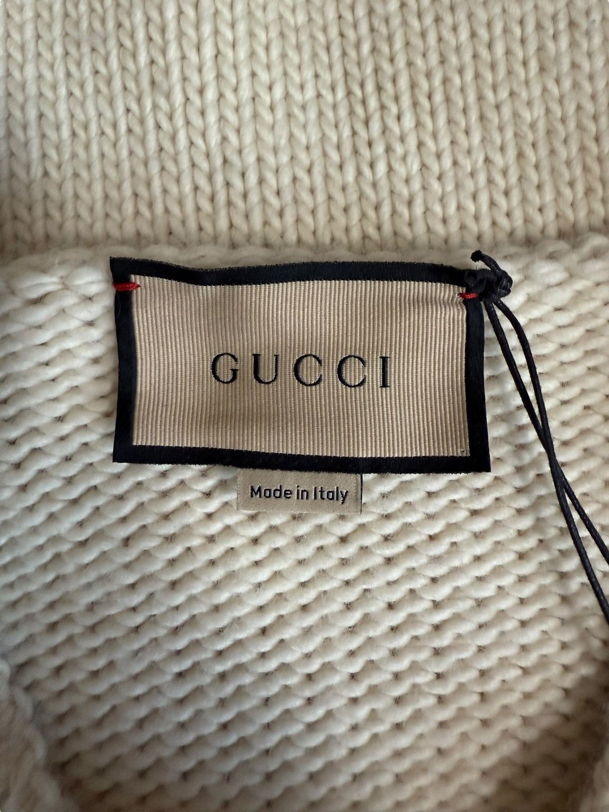 Gucci Buckle Strap Wool Sweater